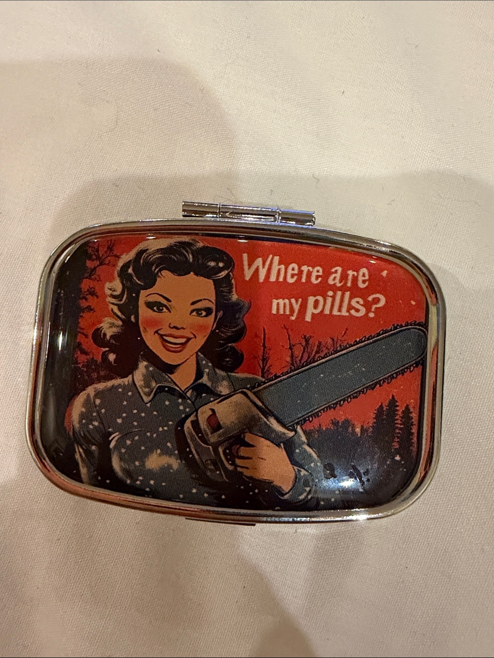 Metal Pill Case Organizer - Assorted Color Designs - Picture 5 of 15